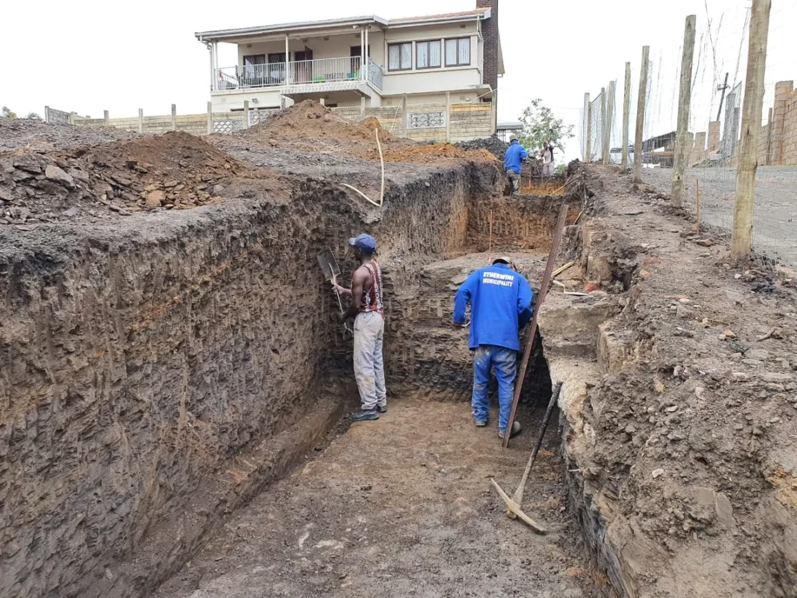 Project site — active excavation site with workers